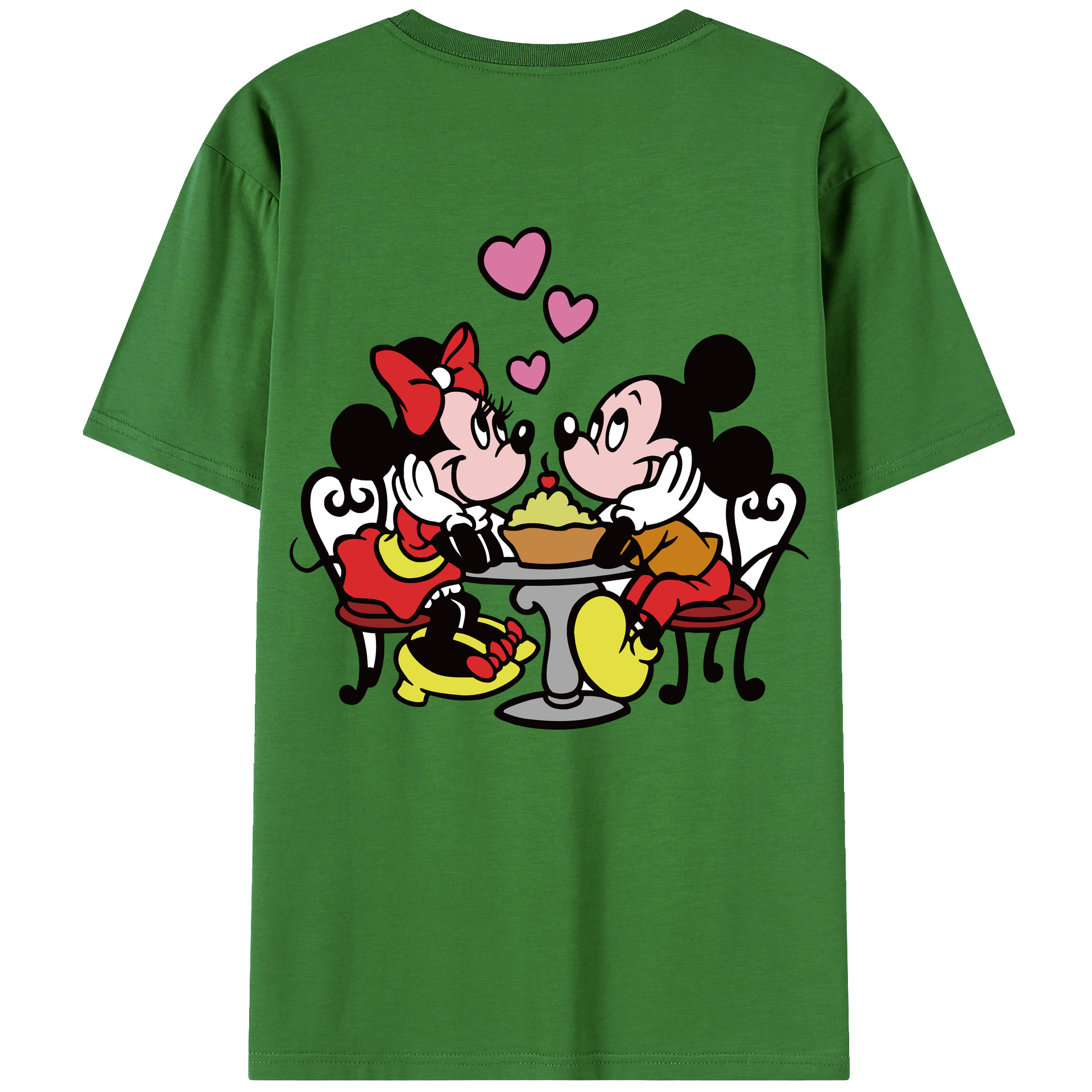 （画像用） ミッキーマウス Mickey Mouse レディース半袖Tシャツ(バックプリント)